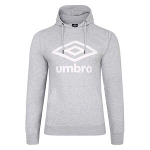 Umbro Mens Regular Pullover Hoodie / Grey Marl/White